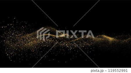 Abstract shiny gold glitter design element. For New Year, Merry Christmas greeting card design 119552991