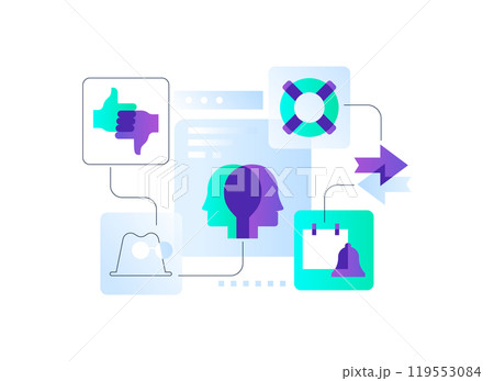 Business issues and solutions - flat design style illustration Business issues and solutions - flat design style illustration 119553084