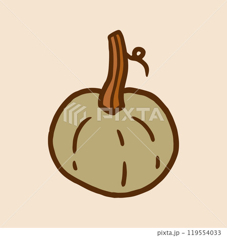 Cute pumpkin isolated on a beige background 119554033