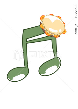 タンブリングを付けた音符 タンブリングを付けた音符 119554500