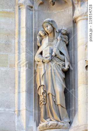 Statue of Saint, Saint-Jacques Tower, Paris, France Statue of Saint, Saint-Jacques Tower, Paris, France 119554728