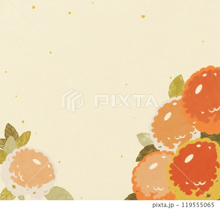 牡丹の背景フレーム  寒牡丹 春牡丹 119555065