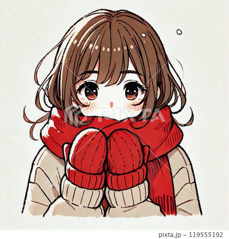 寒い日の女の子 119555192