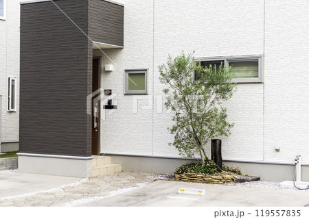 住宅外観　玄関アプローチ 119557835