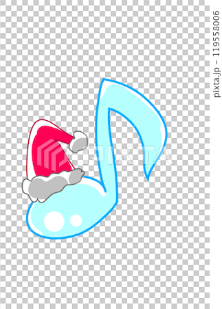 Christmas version of musical notes 119558006