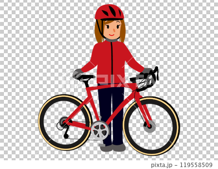 Sports girls riding road bikes in various positions and wearing various outfits 04 Sports girls riding road bikes in various positions and wearing various outfits 04 119558509