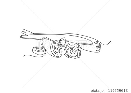 Single continuous line drawing whole and sliced healthy organic lemongrass for farm logo identity. Fresh cymbopogon concept for grass vegetable icon. One line draw graphic design vector illustration Single continuous line drawing whole and sliced healthy organic lemongrass for farm logo identity. Fresh cymbopogon concept for grass vegetable icon. One line draw graphic design vector illustration 119559618