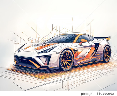 スポーツカーのイメージ素材 119559698
