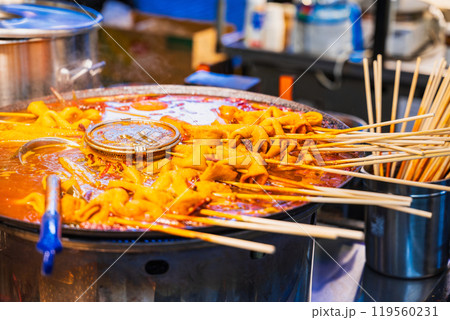 ソウル 明洞の屋台グルメ おでん ソウル 明洞の屋台グルメ おでん 119560231