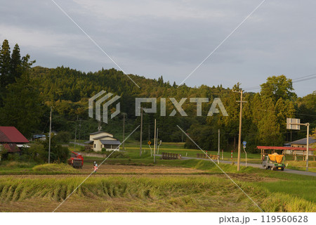 山里の実りの秋・日本の田園風景 119560628