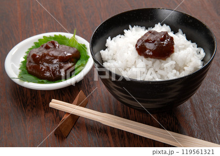 豚肉みそ、沖縄の郷土料理 豚肉みそ、沖縄の郷土料理 119561321