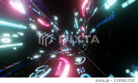 カラフルな光の背景 119562358