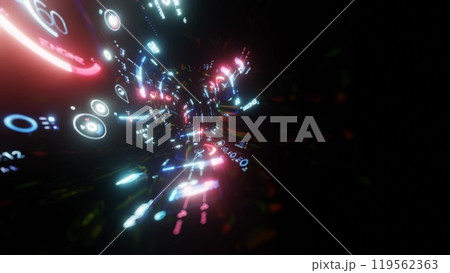 カラフルな光の背景 119562363