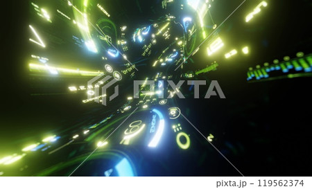 カラフルな光の背景 カラフルな光の背景 119562374