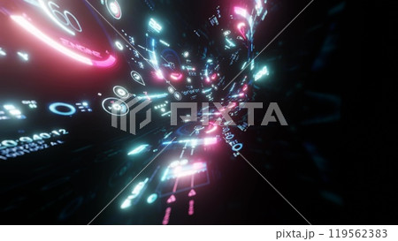 カラフルな光の背景 カラフルな光の背景 119562383