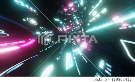 カラフルな光の背景 119562415
