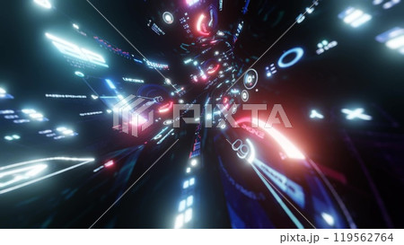 カラフルな光の背景 119562764