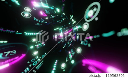 カラフルな光の背景 119562803