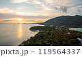 Epic sunset scene on Haad Rin, Koh Phangan island 119564337