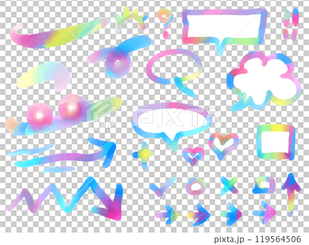 一套也可用於彩虹色框架、對話氣泡、箭頭等。 119564506