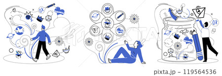 Risk management vector illustration. Analyzing danger is first step in intricate dance risk management in business Finance is armor shielding businesses from arrows risky economic challenges Risk management vector illustration. Analyzing danger is first step in intricate dance risk management in business Finance is armor shielding businesses from arrows risky economic challenges 119564536