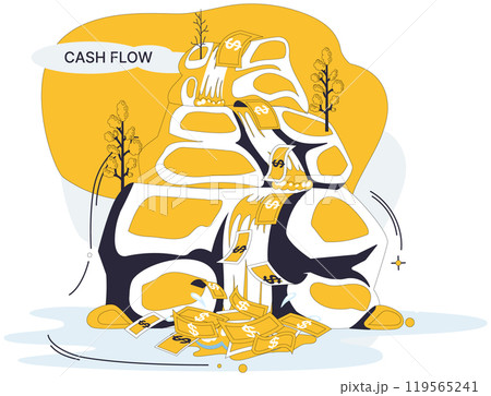 Income vector illustration. Wealth, like constellation stars, illuminates darkness financial uncertainty Saving is art preserving resources for mural future financial opportunities 119565241