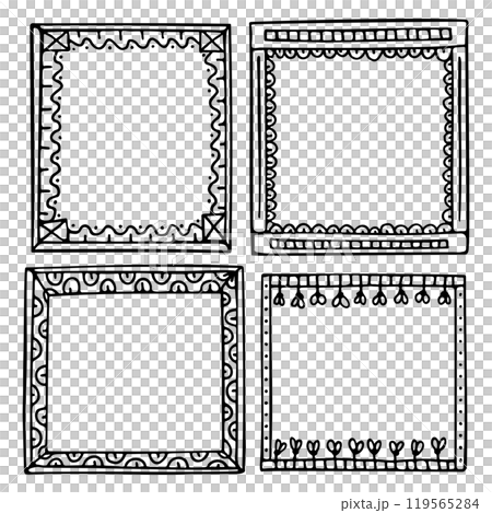 Bullet journal hand-drawn vector elements for notebook, diary, or planner. Doodle black frames are isolated on white background. Bullet journal hand-drawn vector elements for notebook, diary, or planner. Doodle black frames are isolated on white background. 119565284