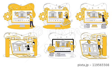 Mobile banking vector illustration. The symphony financial transactions plays harmoniously in digital orchestra mobile banking Digital wallets twirl in ballet mobile banking, securing heartbeat Mobile banking vector illustration. The symphony financial transactions plays harmoniously in digital orchestra mobile banking Digital wallets twirl in ballet mobile banking, securing heartbeat 119565508