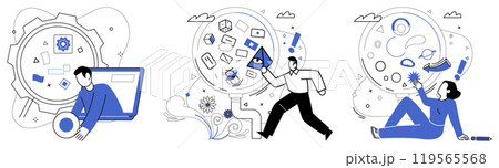 Operational efficiency vector illustration. Productive optimization is key unlocking doors to chambers operational success Improvement is constant companion on journey towards operational efficiency 119565568