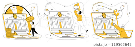 Mobile banking vector illustration. Mobile banking is electronic guardian ensuring security digital currency Conduct your financial symphony with precision digital maestro using mobile banking 119565645