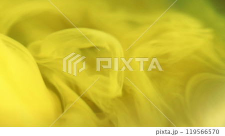 Color smoke texture. Ink water splash. Defocused bright yellow ethereal mist cloud swirl floating wave abstract art background. Color smoke texture. Ink water splash. Defocused bright yellow ethereal mist cloud swirl floating wave abstract art background. 119566570