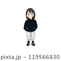 マウンテンパーカーを着た女の子 119566830