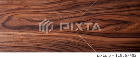 Uniform walnut wooden texture with horizontal veins. Wood background. Seamless pattern. 119567482