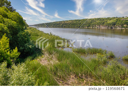 River Dniester landscape in Ukraine. 119568671