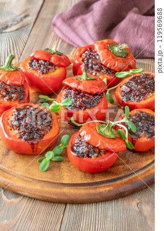 Ground beef stuffed peppers Ground beef stuffed peppers 119569688
