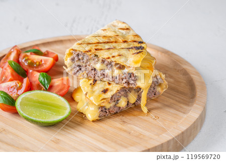 Beef and cheese taco Beef and cheese taco 119569720