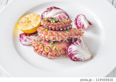 Grilled Octopus with lemon Grilled Octopus with lemon 119569816