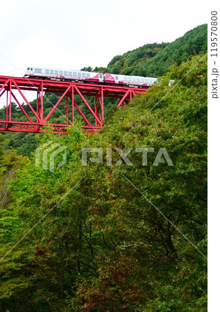 釜石線 鬼ヶ沢橋梁を渡るひなび 119570800
