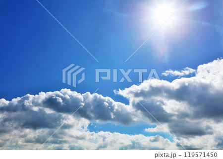 青空と雲 そして太陽 青空と雲 そして太陽 119571450