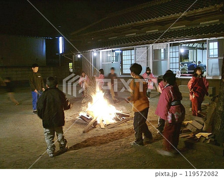 尾島町堀口の賀茂神社で奉納された22年前の堀口の獅子舞(2002.11.14)  119572082
