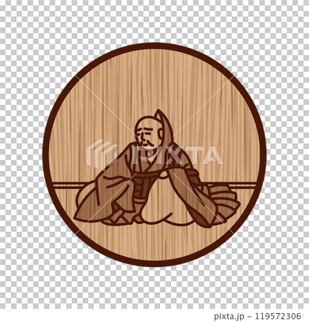 木雕簡單圓形百人一書星星 木雕簡單圓形百人一書星星 119572306