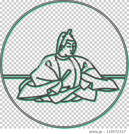 彩色陰影圓形百人一集大納言恆信 彩色陰影圓形百人一集大納言恆信 119572317