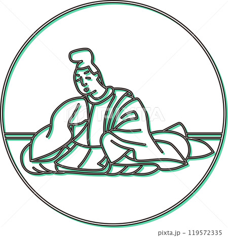 カラーシャドウ円形百人一首　源俊頼朝臣 119572335