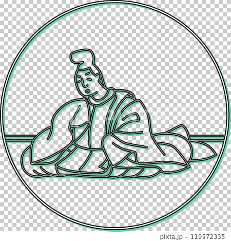 カラーシャドウ円形百人一首　源俊頼朝臣 119572335