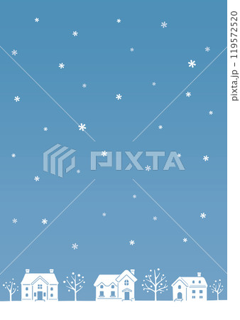 雪の降る町の背景 119572520