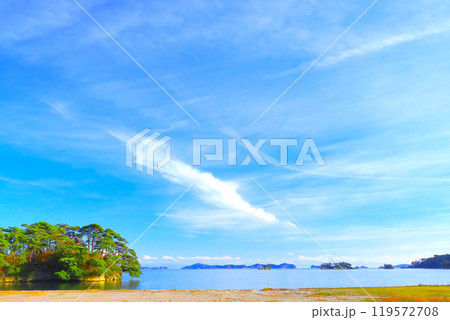 爽やかな秋空と霊場松島・雄島 爽やかな秋空と霊場松島・雄島 119572708