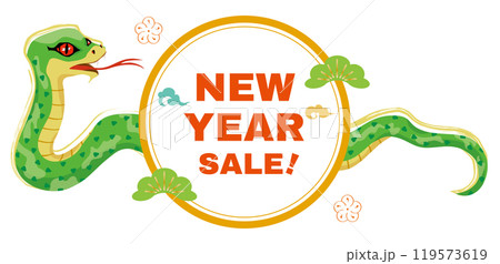 巳年のお正月セールのタイトル 巳年のお正月セールのタイトル 119573619