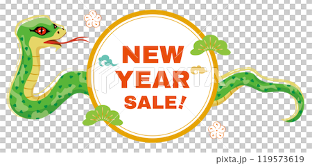 巳年のお正月セールのタイトル 巳年のお正月セールのタイトル 119573619