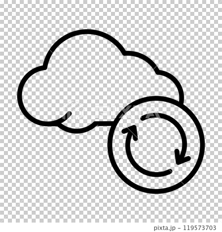 用於保存備份的影像圖示。雲端同步。 119573703