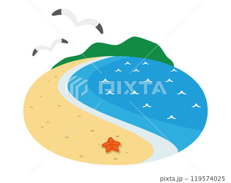 ビーチのイラスト ビーチのイラスト 119574025